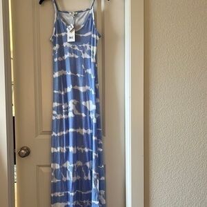 Stellah Tie-Dye Long Maxi Dress Size Small NWT